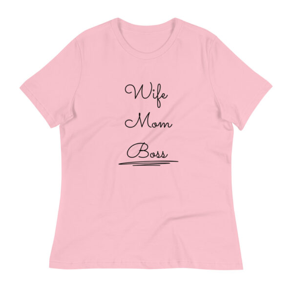 Damen-T-Shirt “Wife. Mom. Boss”